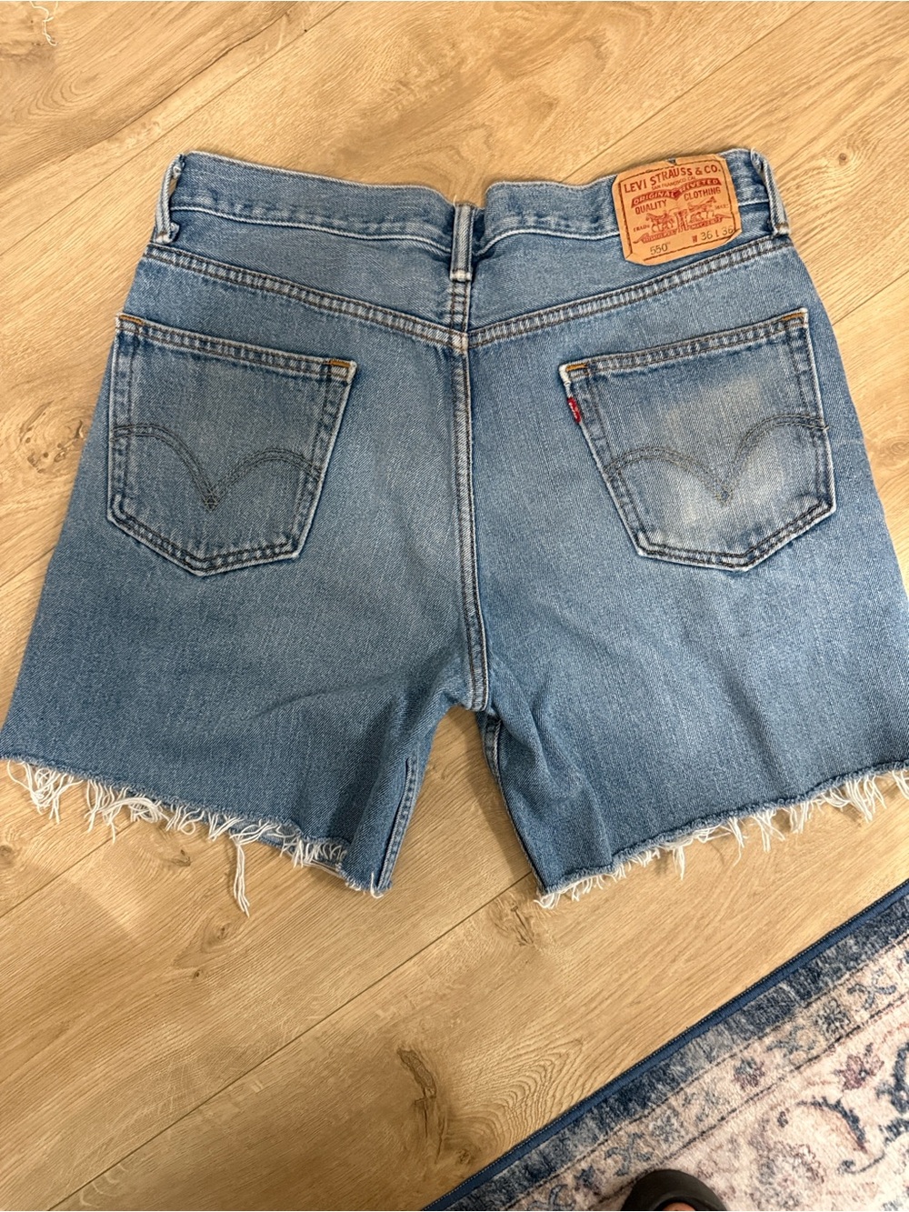 Relaxed Fit Light Blue Denim Shorts